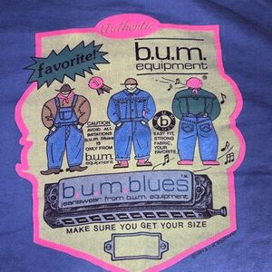 B.U.M. Equipment b.u.m. blues Pullover Sweatshirt Graphic Print Blue Men's